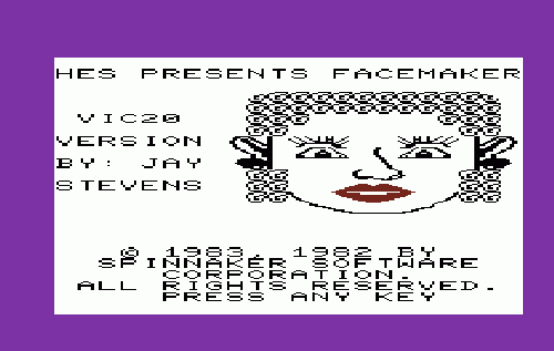 Facemaker screenshot 2 for Vic-20